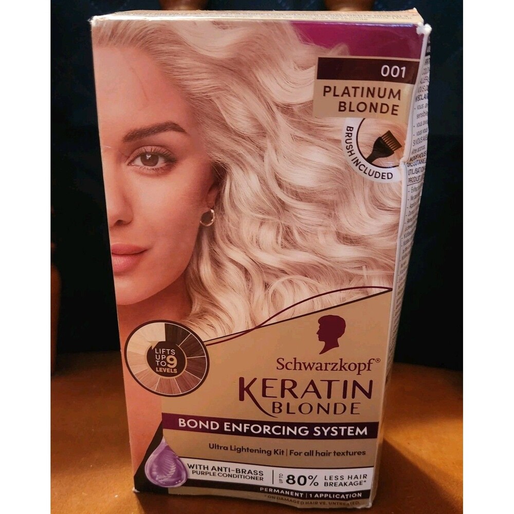 Schwarzkopf Bond Enforcing Keratin Blonde Color  001/Hi-Lift PLATINUM BLONDE